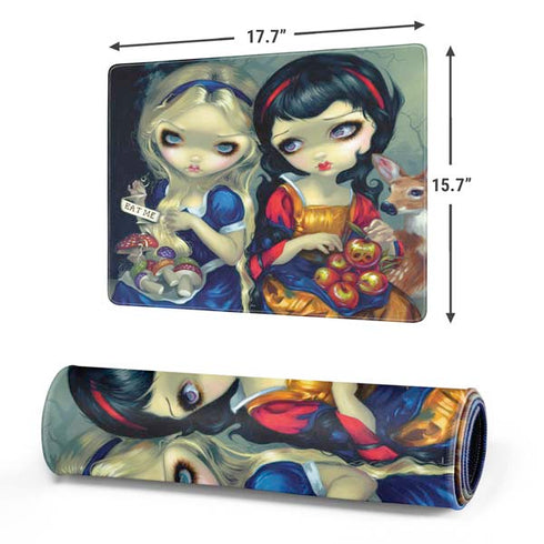 Alice & Snow Fairy Tail with Cat and Raccoon by Jasmine Becket-Griffith Gaming Mouse Pad